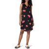 Amazon Essentials Women’s Sleeveless Woven A-line V Neck Shift Dress(Pink and Black Floral)