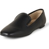 Amazon Essentials Women’s Soft Minimal Slip-On Loafer with Flexible Outsole(Black Faux Leather)