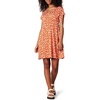 Amazon Essentials Women’s V Neck Elastic Waist Surplice Dress (Available in Plus Size)(Red Floral Print)