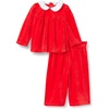 Amazon Essentials x Sofia Grainge Toddler and Baby Girls’ Corduroy Velour Set with Gathered Yoke, Poplin Collar, Elastic Waist