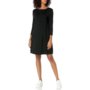 Amazon Essentials Women’s 3/4 Sleeve Boat-Neck Dress (Available in Plus Size)