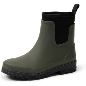 Amazon Essentials Women’s Chelsea Ankle Rain Boot(Olive)