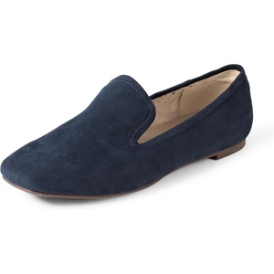 Amazon Essentials Women’s Soft Minimal Slip-On Loafer with Flexible Outsole(Navy Faux Suede)