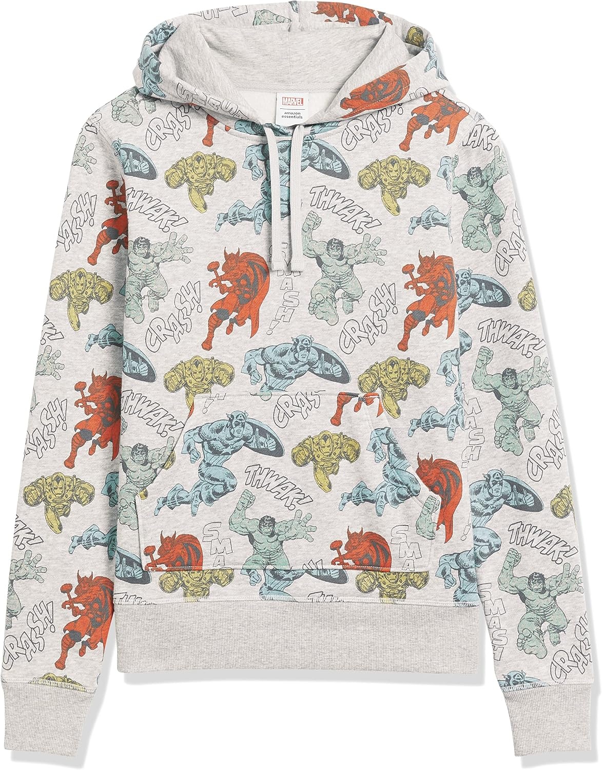 image:imageAmazon Essentials Disney Marvel Star Wars Princess Womens Fleece Hooded Pullover Sweatshirts Available in Plus SizeMarvel Avengers