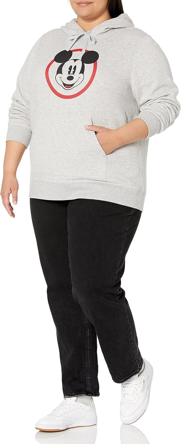 image:imageAmazon Essentials Disney Marvel Star Wars Princess Womens Fleece Hooded Pullover Sweatshirts Available in Plus SizeMickey Classic