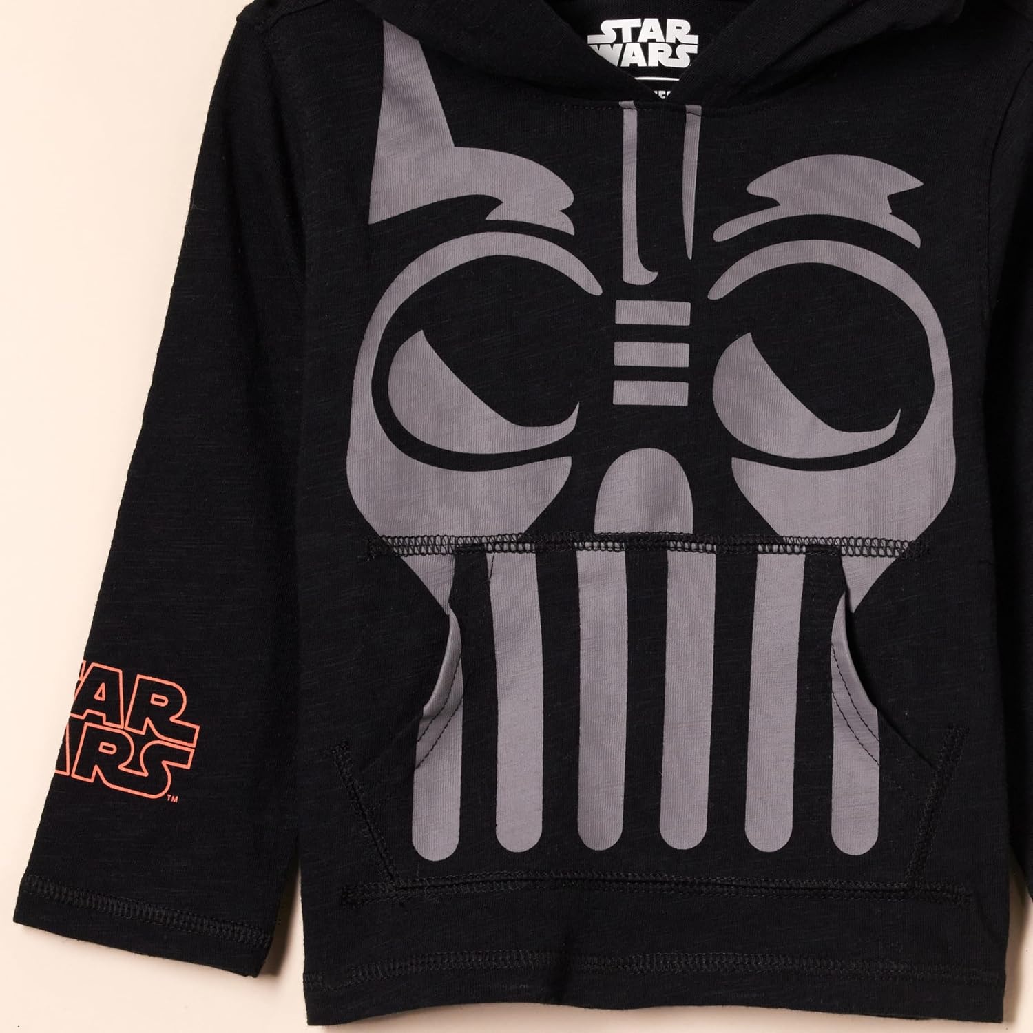 image:imageAmazon Essentials Disney Marvel Star Wars Boys and Toddlers Lightweight Hooded LongSleeve TShirts Pack of 22pack Star Wars Vader