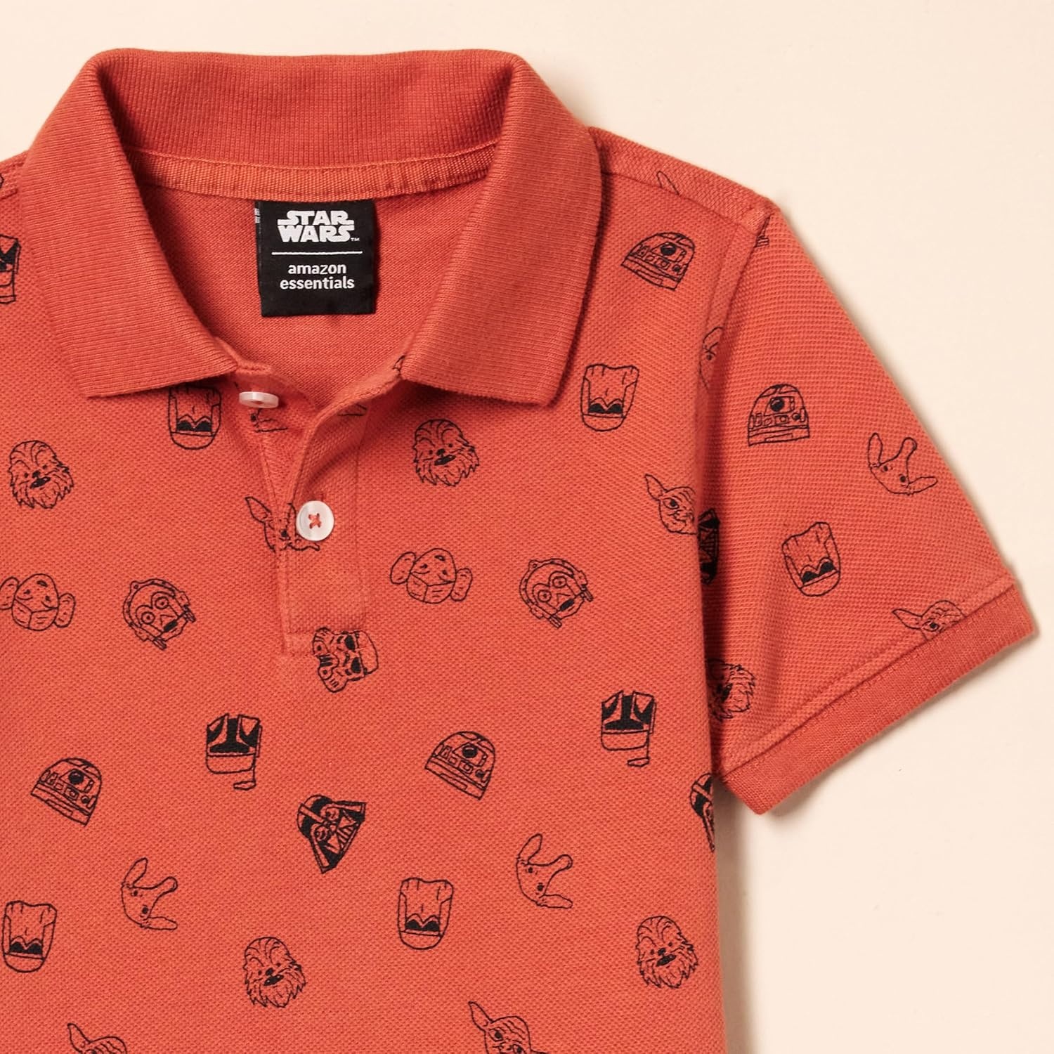 image:imageAmazon Essentials Disney Marvel Star Wars Boys and Toddlers ShortSleeve Pique Collared Polo Shirts Pack of 2Star Wars Logo