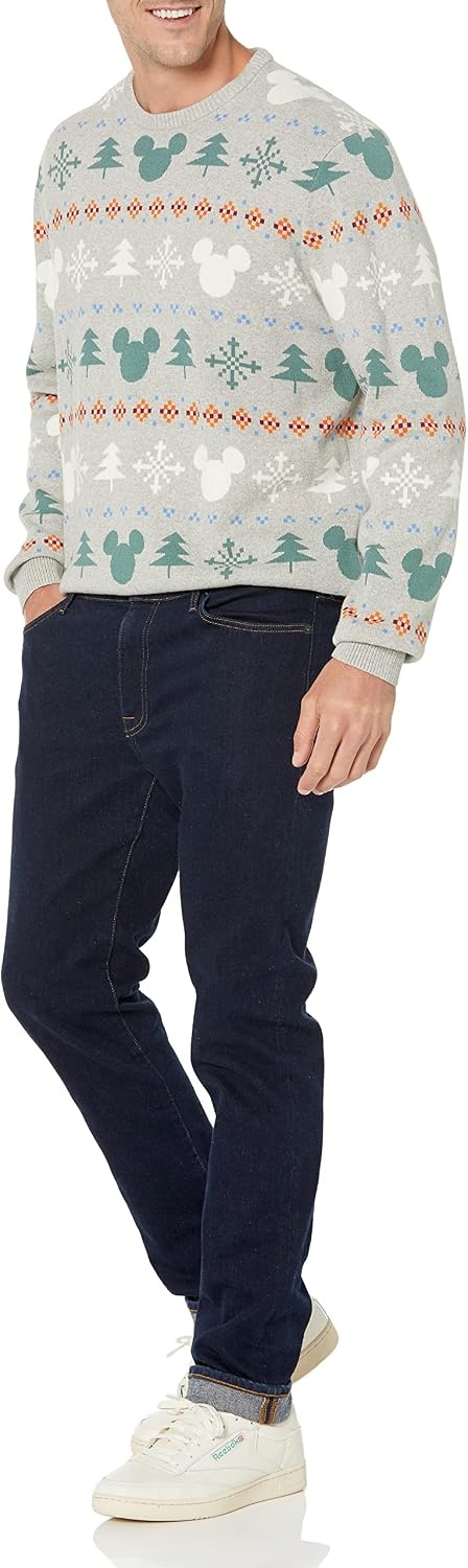 image:imageAmazon Essentials Disney Marvel Star Wars Mens Crewneck Pullover SweatersMickey Fair Isle Mens