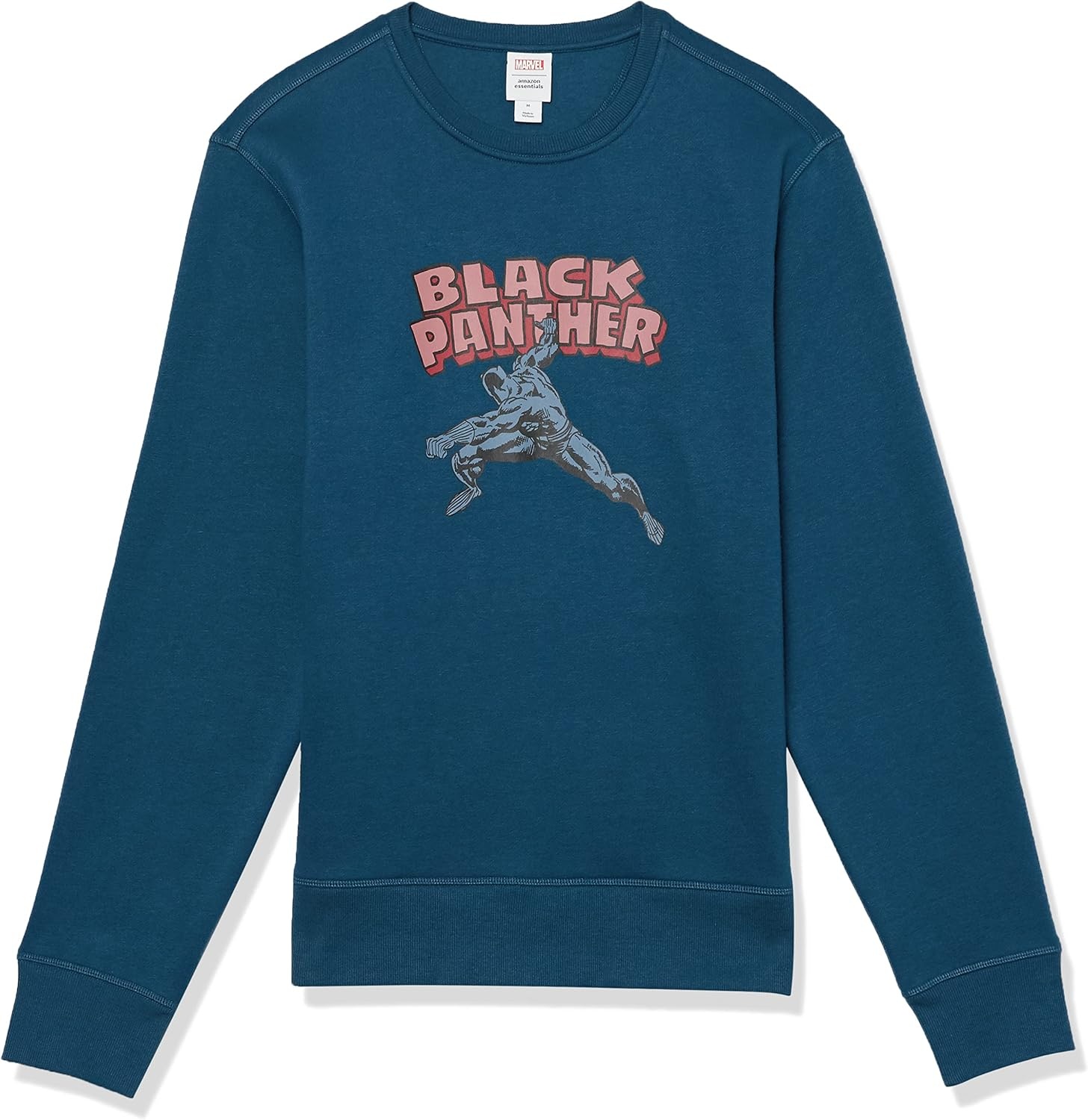image:imageAmazon Essentials Disney Marvel Star Wars Mens Fleece Crewneck SweatshirtMarvel Black Panther