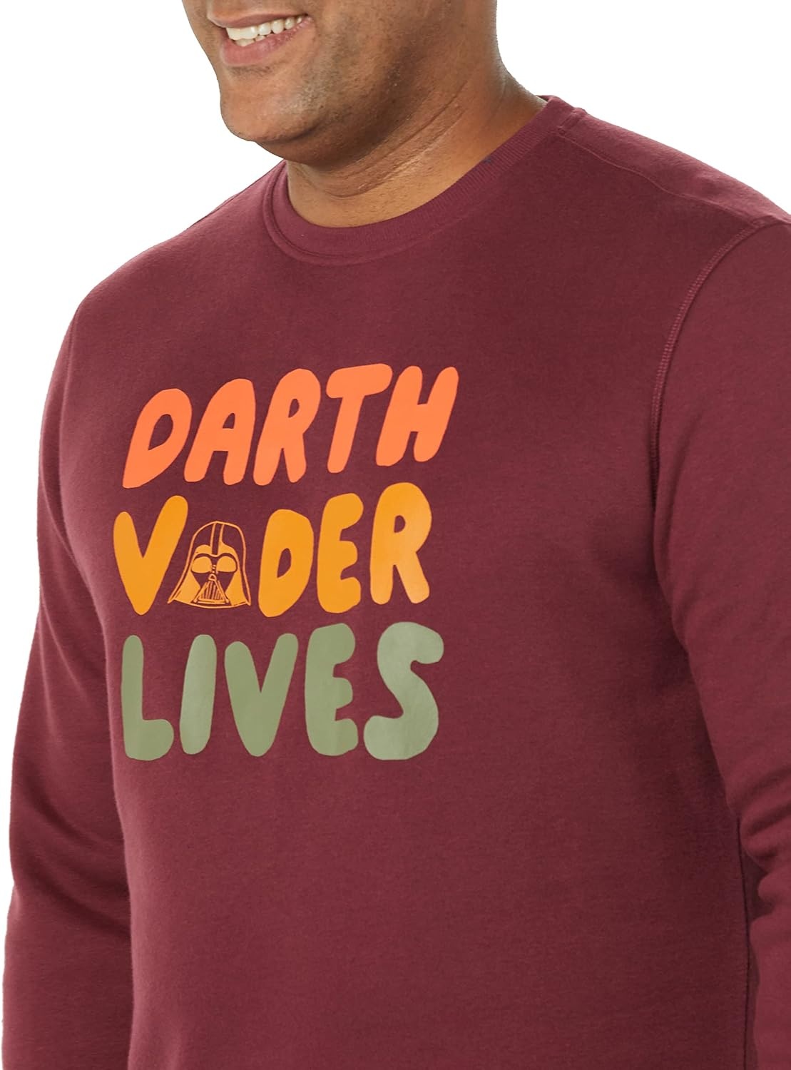 image:imageAmazon Essentials Disney Marvel Star Wars Mens Fleece Crewneck SweatshirtStar Wars Vader Lives