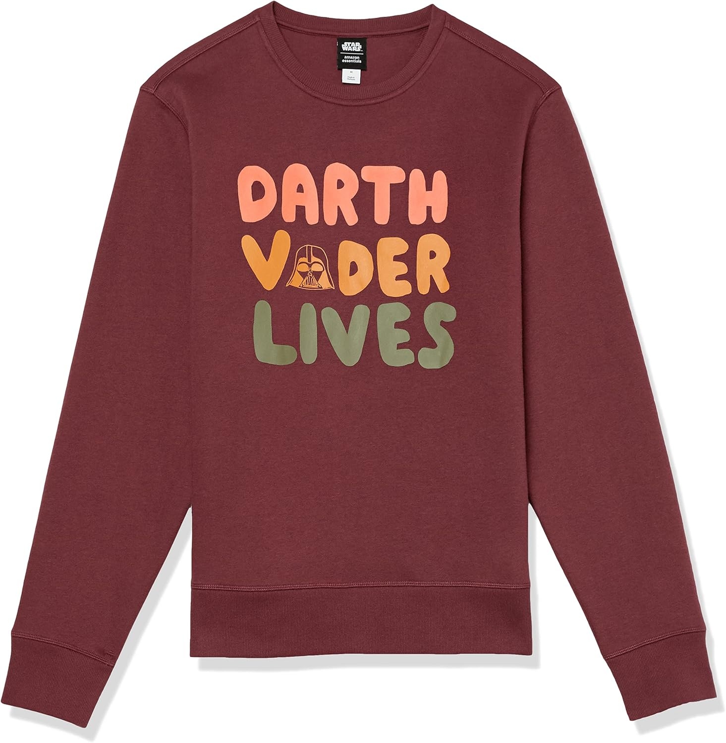 image:imageAmazon Essentials Disney Marvel Star Wars Mens Fleece Crewneck SweatshirtStar Wars Vader Lives
