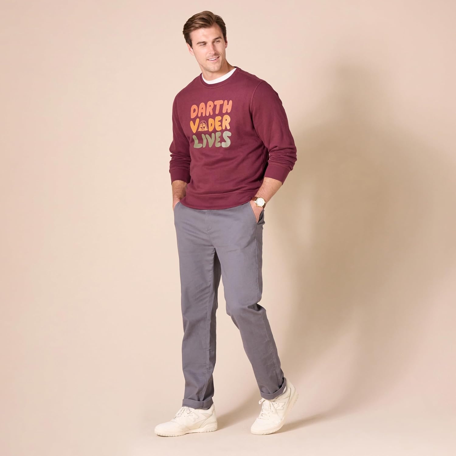 image:imageAmazon Essentials Disney Marvel Star Wars Mens Fleece Crewneck SweatshirtStar Wars Vader Lives
