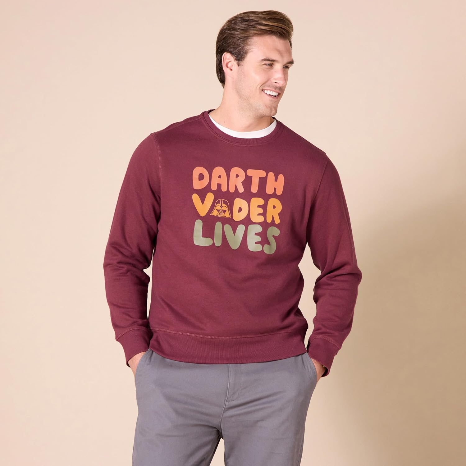 image:imageAmazon Essentials Disney Marvel Star Wars Mens Fleece Crewneck SweatshirtStar Wars Vader Lives