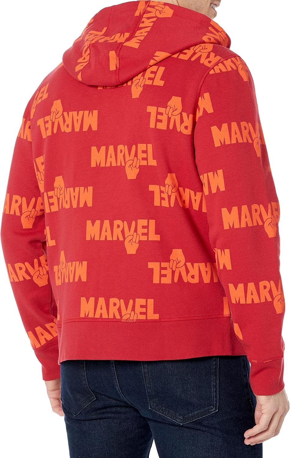 image:imageAmazon Essentials Disney Marvel Star Wars Mens Fleece FullZip Hoodie Sweatshirts Discontinued ColorsMarvel Multi Peace