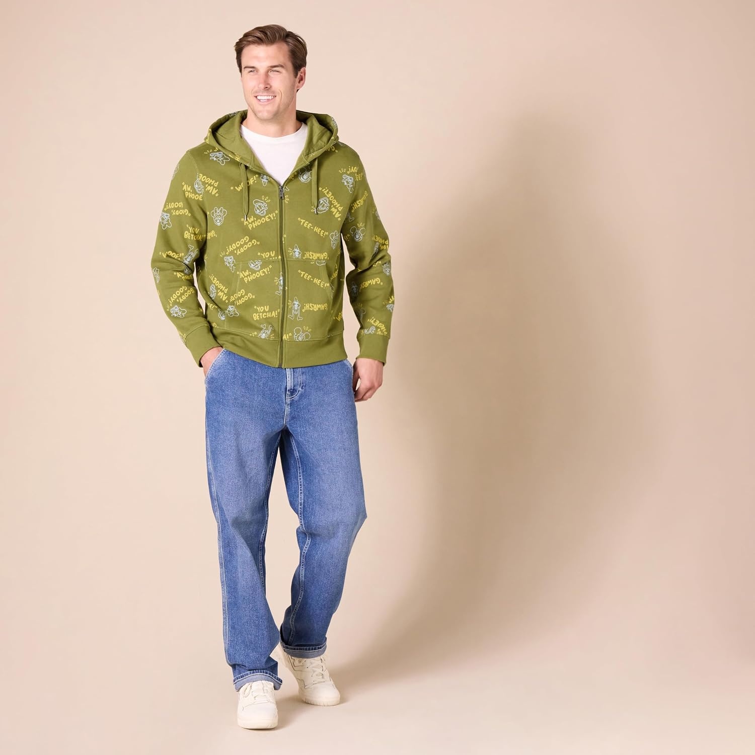image:imageAmazon Essentials Disney Marvel Star Wars Mens Fleece FullZip Hoodie Sweatshirts Discontinued ColorsMickey and Friends