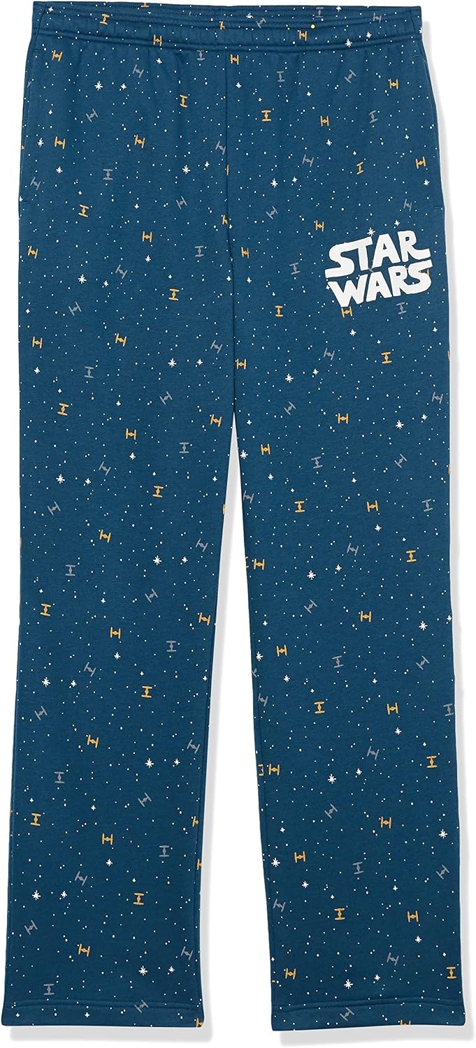 image:imageAmazon Essentials Disney Marvel Star Wars Mens Fleece Sweatpants with Pockets Available in Big amp TallStar Wars Logo Ships