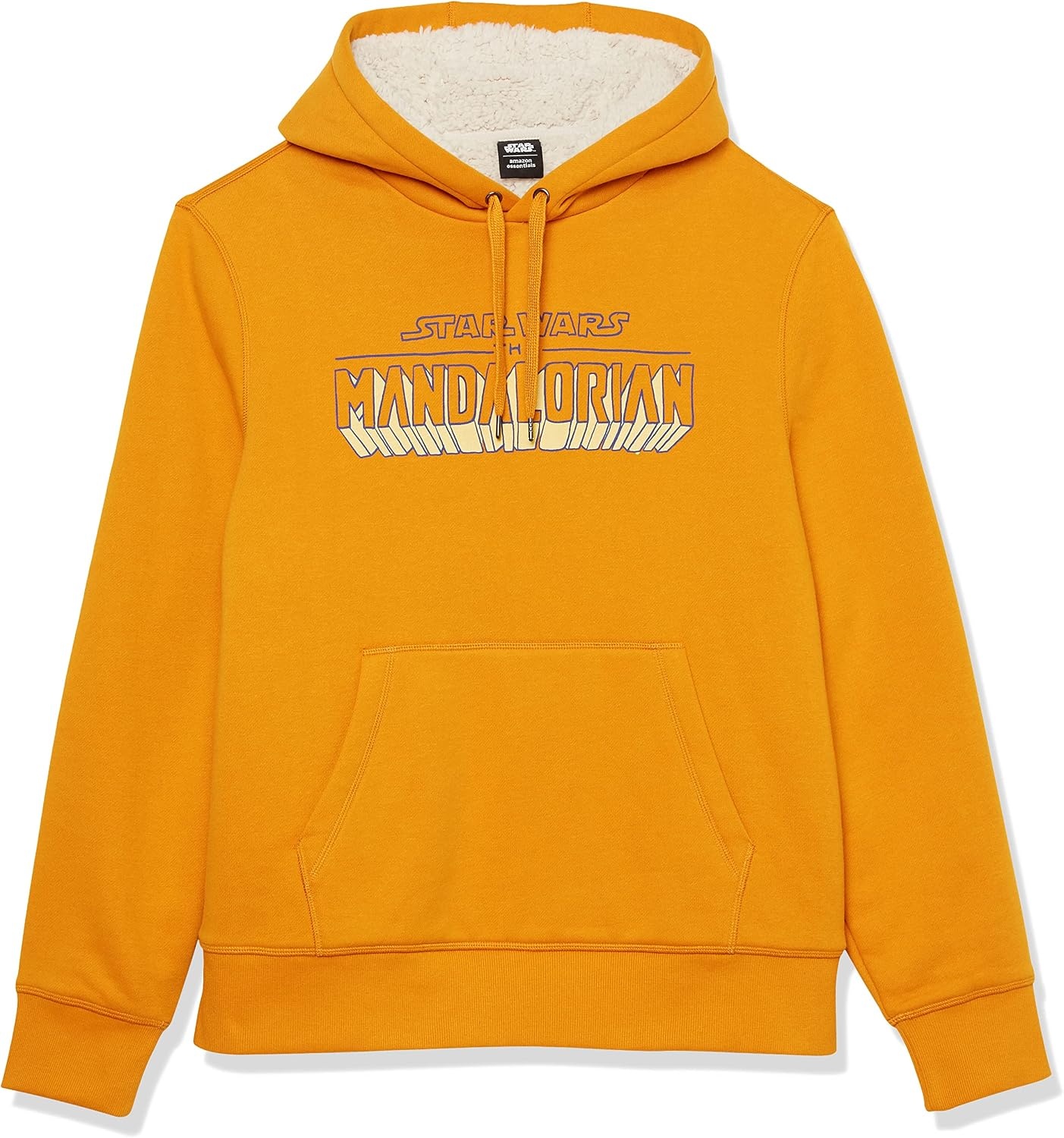 image:imageAmazon Essentials Disney Marvel Star Wars Mens SherpaLined Hooded Pullover SweatshirtStar Wars Mando