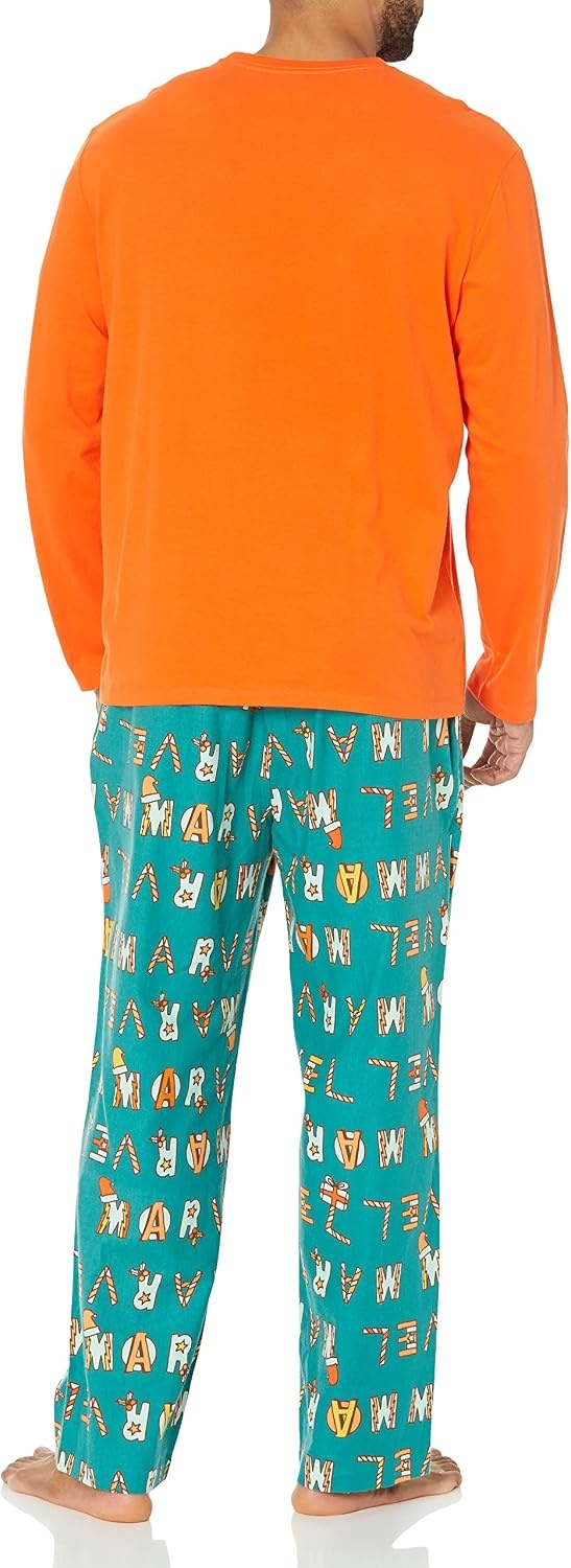 image:imageAmazon Essentials Disney Marvel Star Wars Mens Soft amp Comfortable Flannel Pajama Sleep SetsFestive Marvel Mens