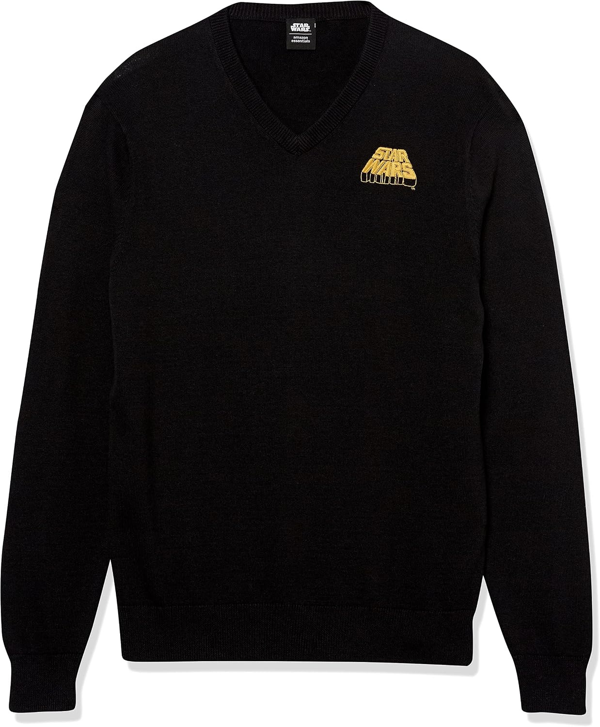 image:imageAmazon Essentials Disney Marvel Star Wars Mens VNeck SweatersStar Wars Logo