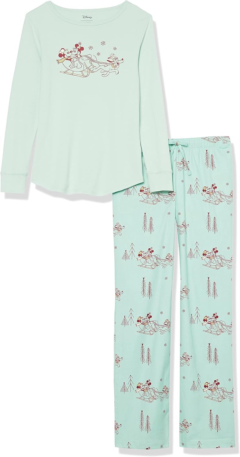 image:imageAmazon Essentials Disney Marvel Star Wars Womens Flannel Pajama Sleep Sets PJs Pants NightwearMickey Winter Womens