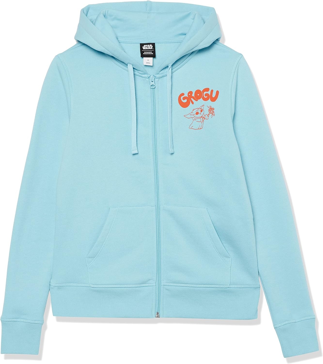 image:imageAmazon Essentials Disney Marvel Star Wars Womens Fleece FullZip Hoodie Sweatshirts Available in Plus SizeStar Wars Grogu