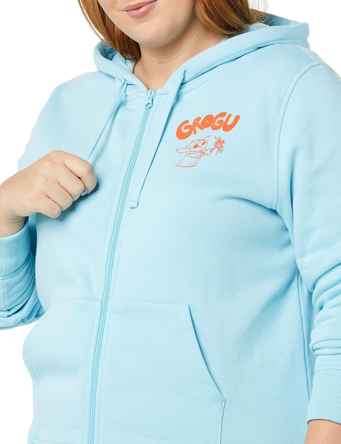 image:imageAmazon Essentials Disney Marvel Star Wars Womens Fleece FullZip Hoodie Sweatshirts Available in Plus SizeStar Wars Grogu