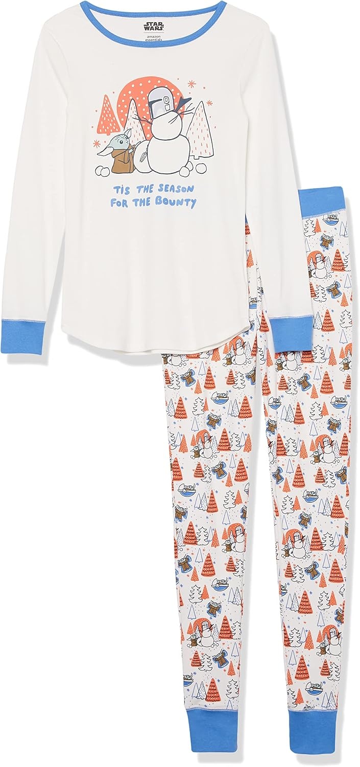 image:imageAmazon Essentials Disney Marvel Star Wars Womens SnugFit Cotton Pajama SetStar Wars Mando Winter