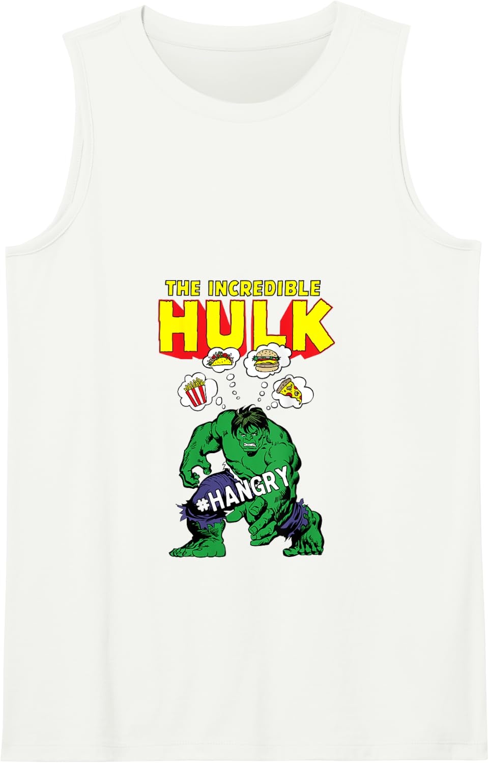 image:imageAmazon Essentials Marvel Avengers The Incredible Hulk Hangry Tank TopWhite