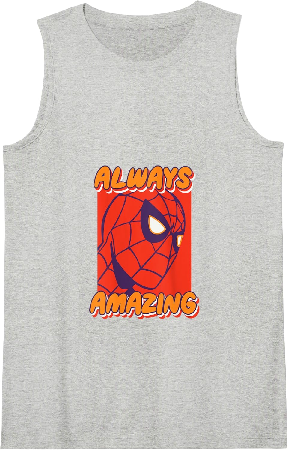 image:imageAmazon Essentials Marvel SpiderMan Always Amazing Boxed Portrait Tank TopHeather Grey