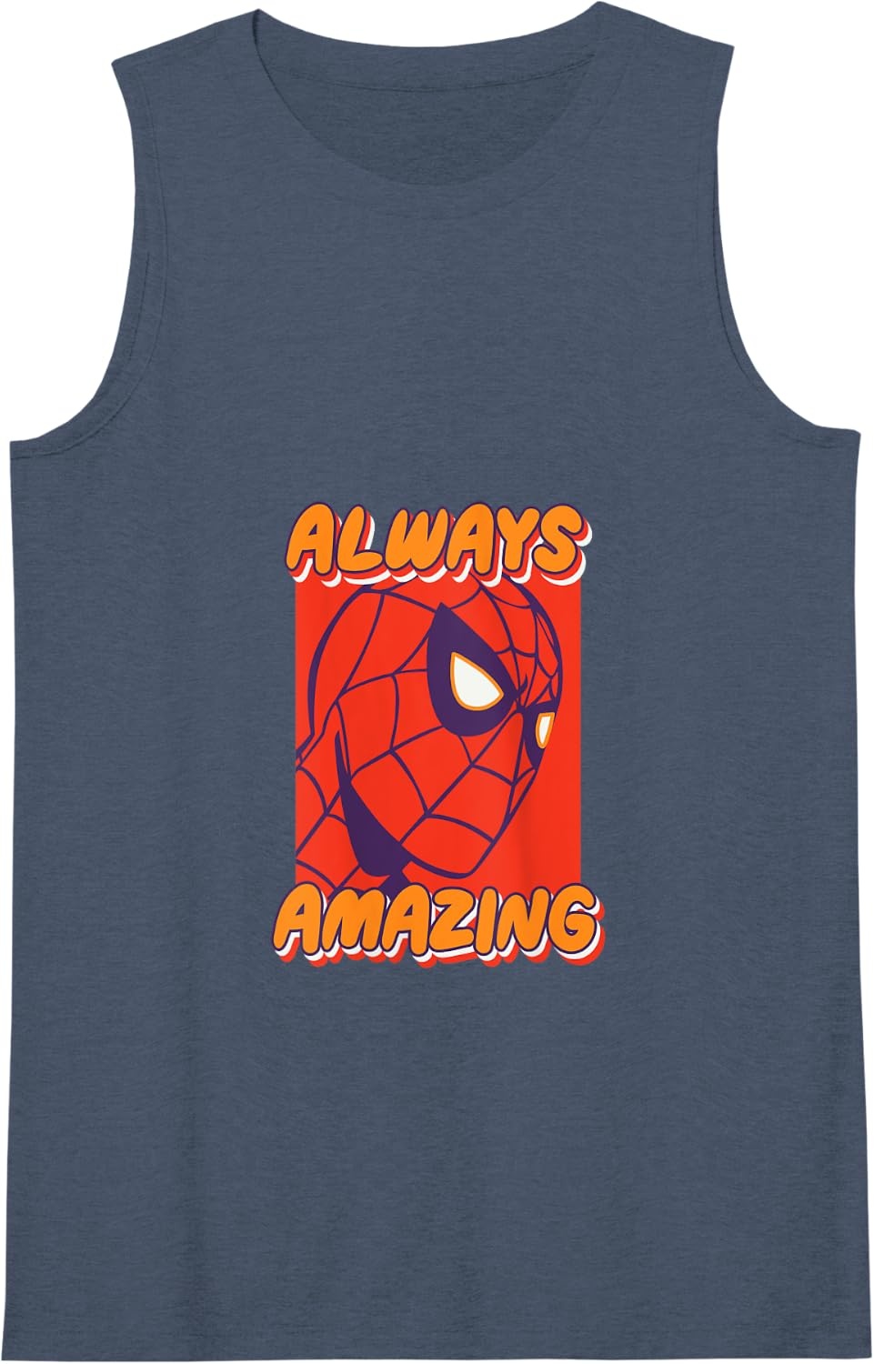 image:imageAmazon Essentials Marvel SpiderMan Always Amazing Boxed Portrait Tank TopNavy Blue