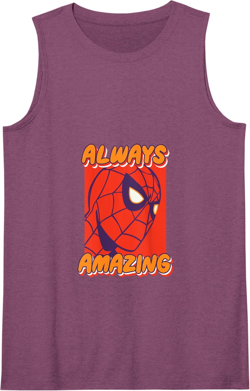 image:imageAmazon Essentials Marvel SpiderMan Always Amazing Boxed Portrait Tank TopPurple