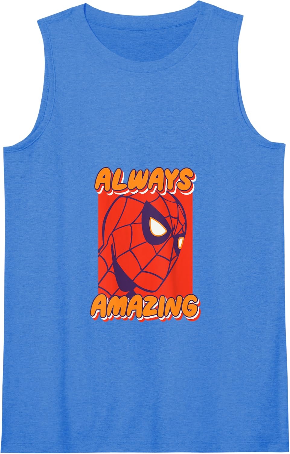 image:imageAmazon Essentials Marvel SpiderMan Always Amazing Boxed Portrait Tank TopRoyal Blue