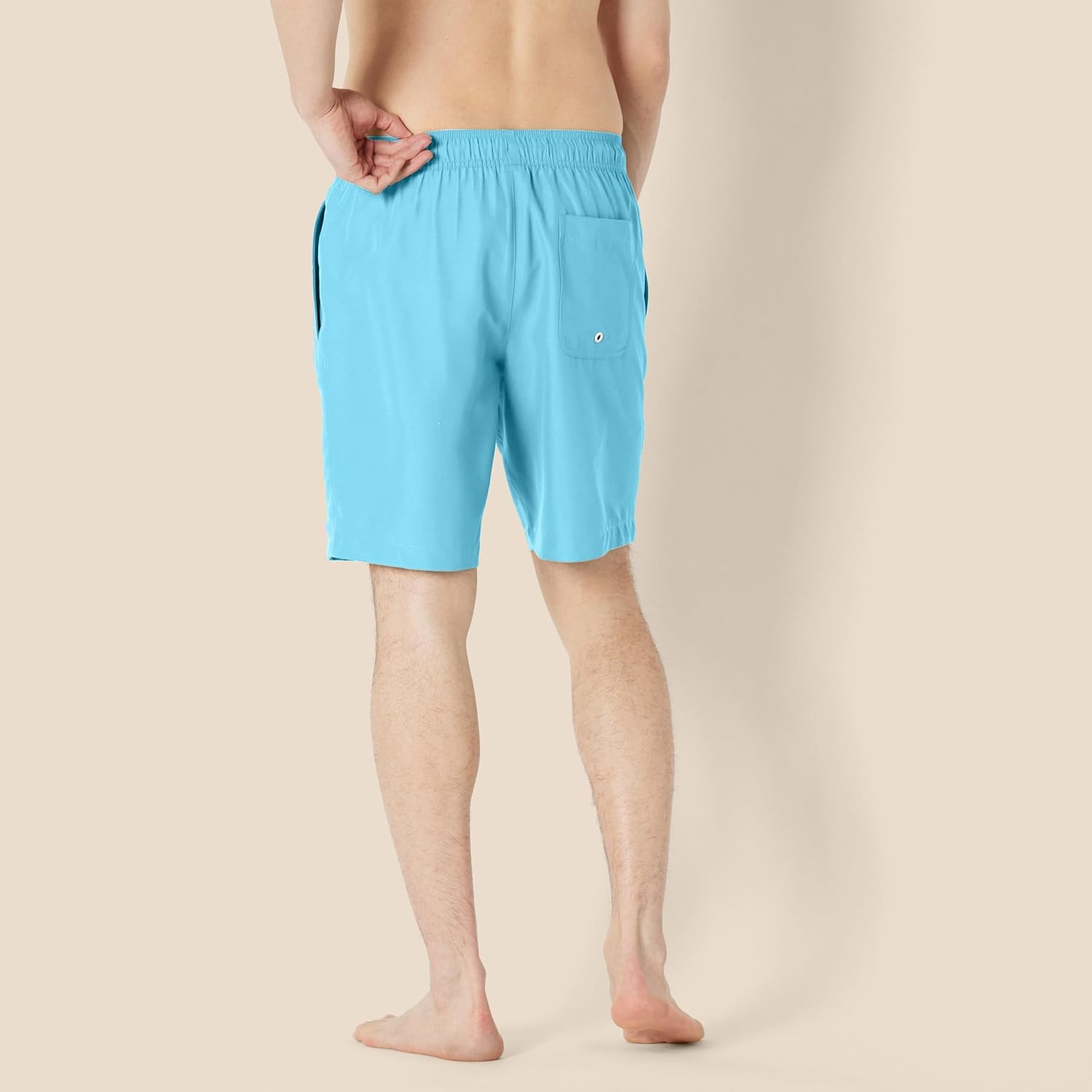 image:imageAmazon Essentials Mens Mens 9 QuickDry Lightweight Breathable Swim Trunk with Mesh LinerAqua