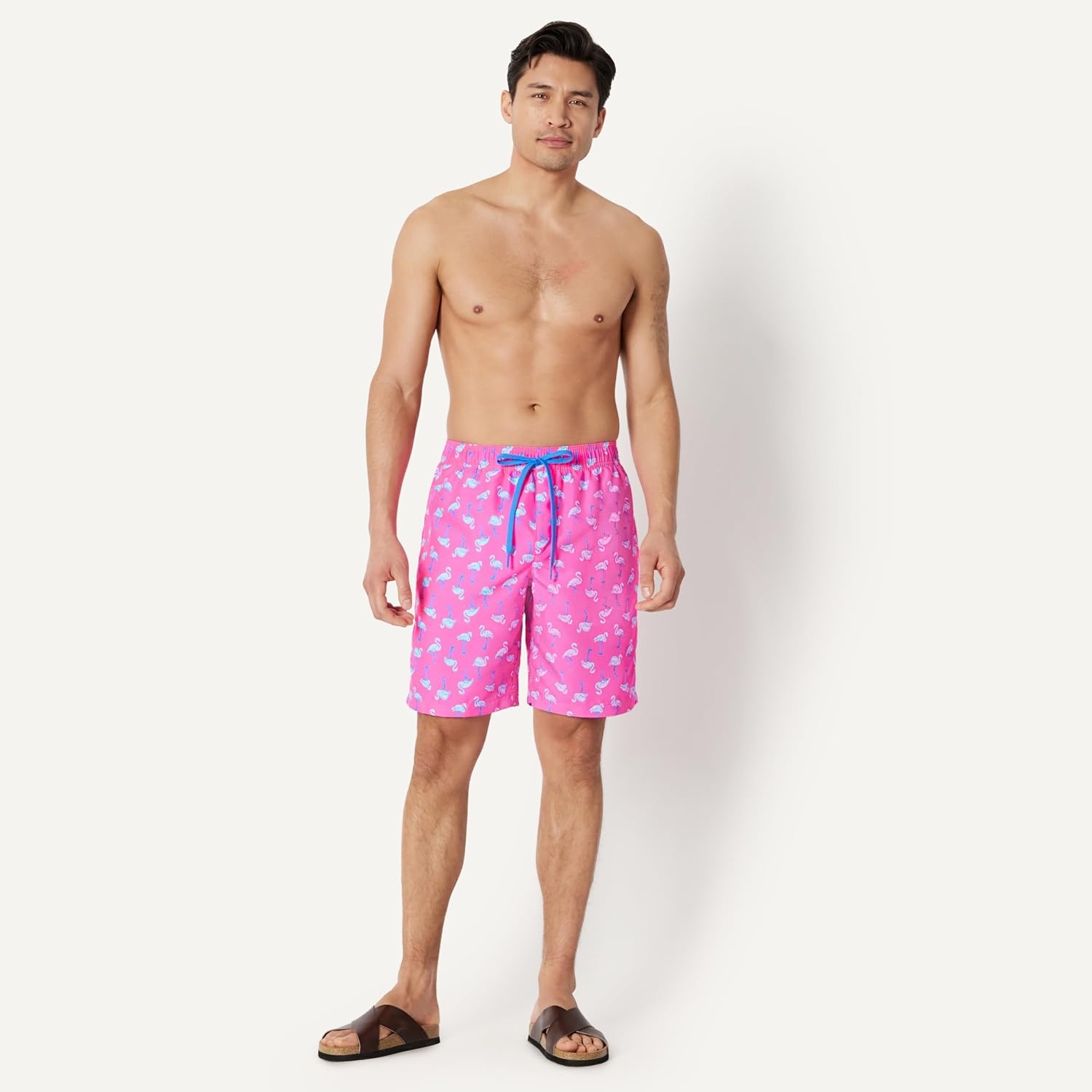 image:imageAmazon Essentials Mens Mens 9 QuickDry Lightweight Breathable Swim Trunk with Mesh LinerBright Pink Flamingo