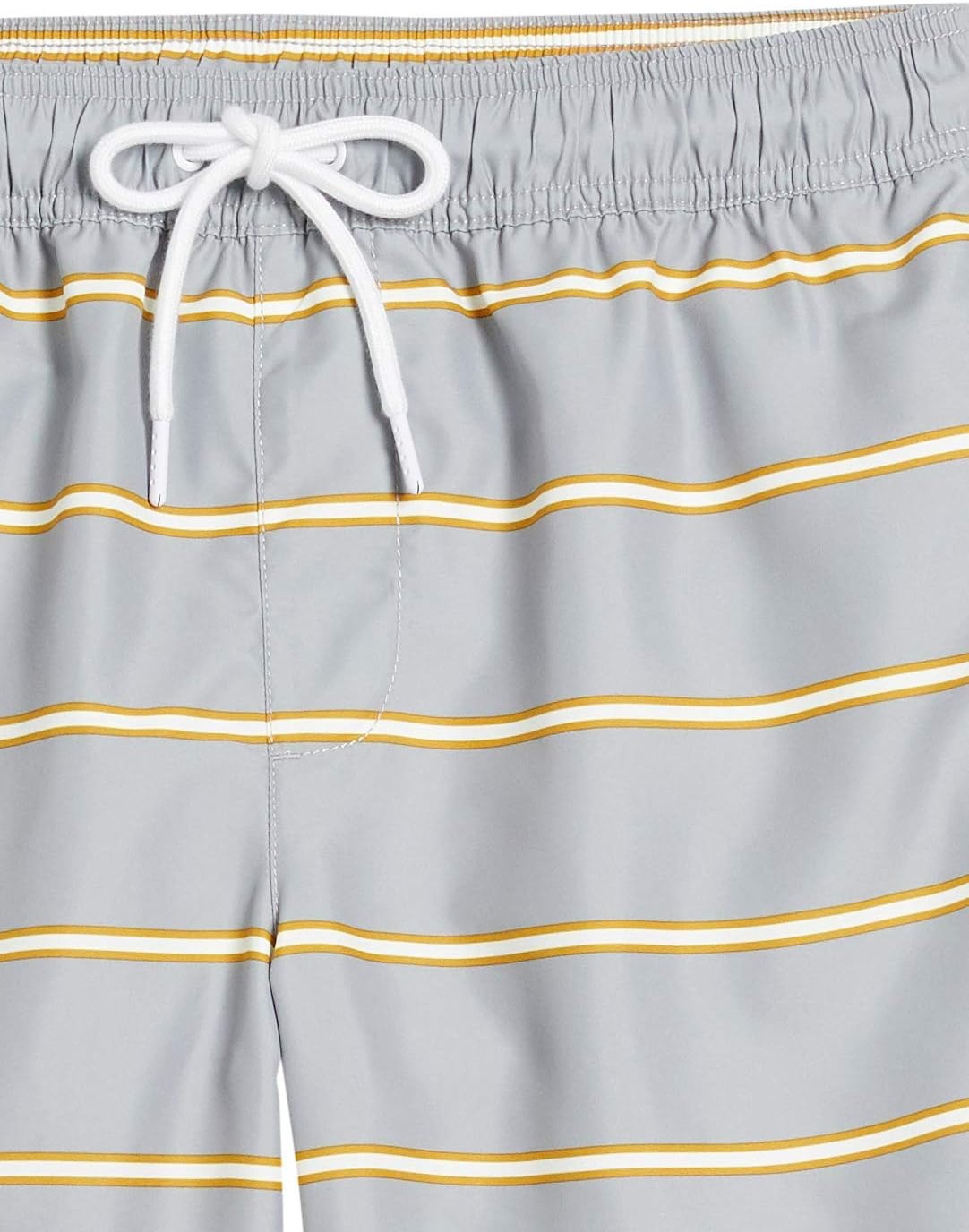 image:imageAmazon Essentials Mens Mens 9 QuickDry Lightweight Breathable Swim Trunk with Mesh LinerGrey Stripe