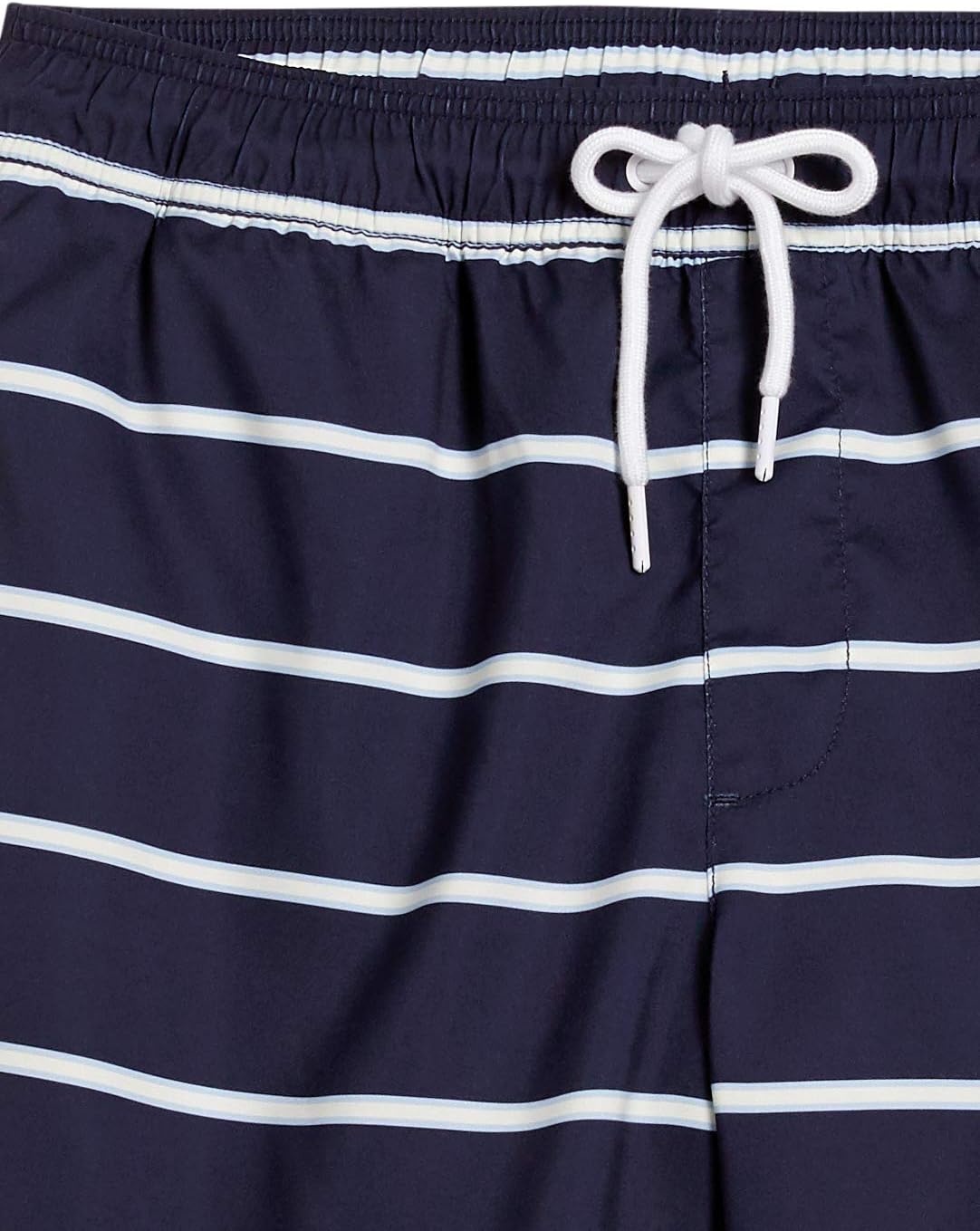 image:imageAmazon Essentials Mens Mens 9 QuickDry Lightweight Breathable Swim Trunk with Mesh LinerNavy Stripe