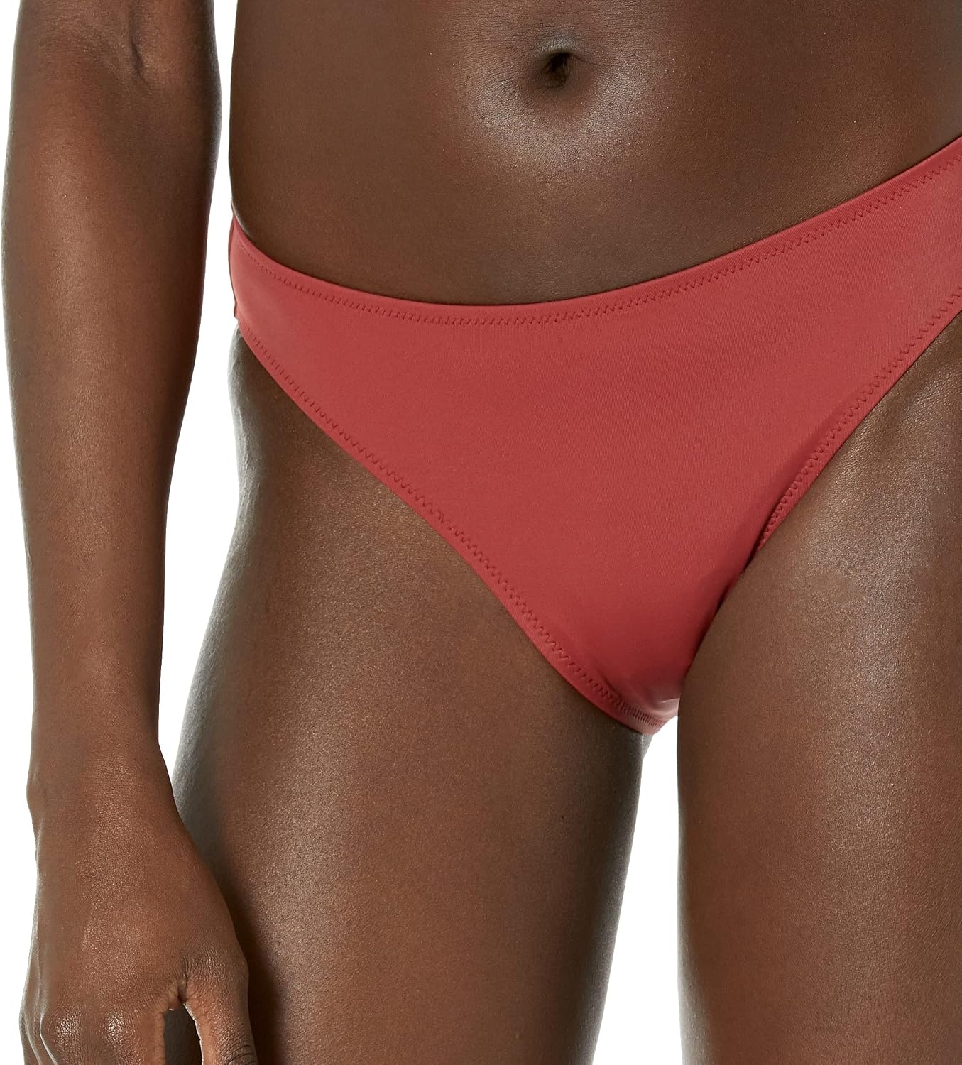 image:imageAmazon Essentials Womens Classic Full Coverage Bikini Swimsuit BottomBrick Red