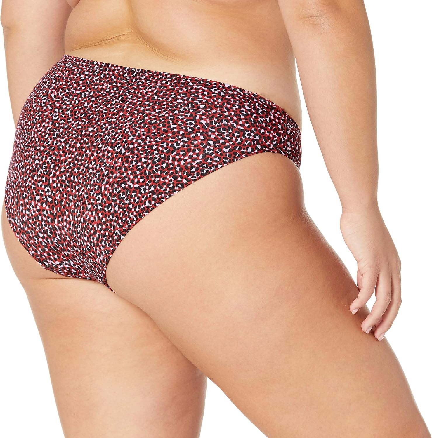 image:imageAmazon Essentials Womens Classic Full Coverage Bikini Swimsuit BottomBrick Red Leopard