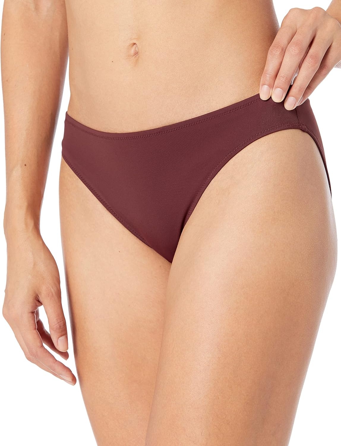 image:imageAmazon Essentials Womens Classic Full Coverage Bikini Swimsuit BottomDeep Brown