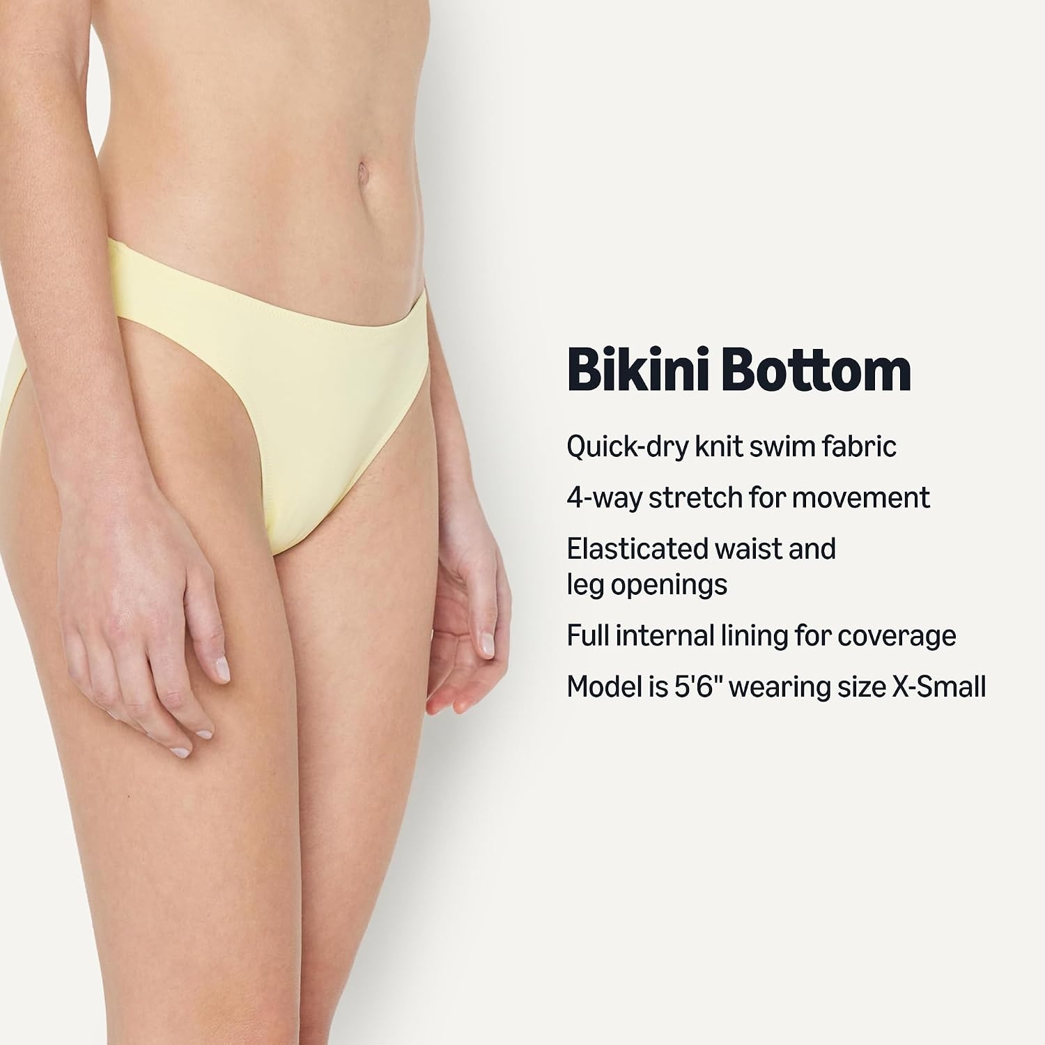 image:imageAmazon Essentials Womens Classic Full Coverage Bikini Swimsuit BottomLight Yellow
