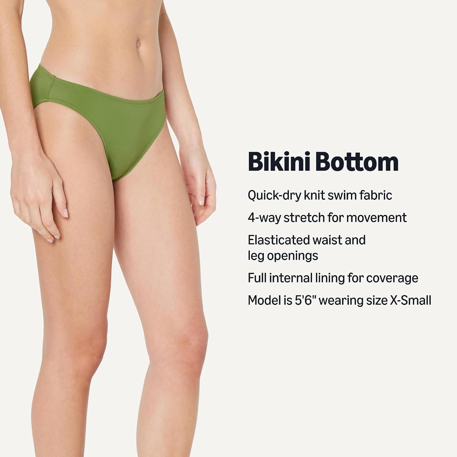 image:imageAmazon Essentials Womens Classic Full Coverage Bikini Swimsuit BottomOlive