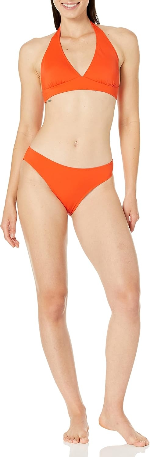 image:imageAmazon Essentials Womens Classic Full Coverage Bikini Swimsuit BottomOrange