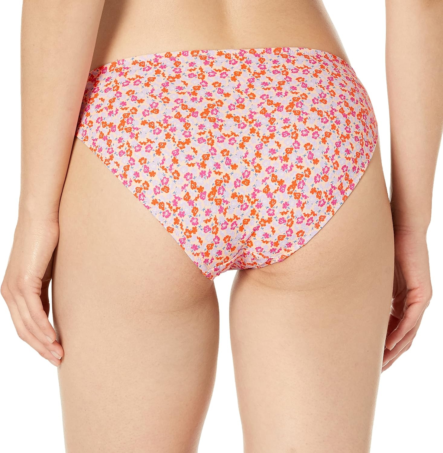 image:imageAmazon Essentials Womens Classic Full Coverage Bikini Swimsuit BottomPale Peach Micro Floral