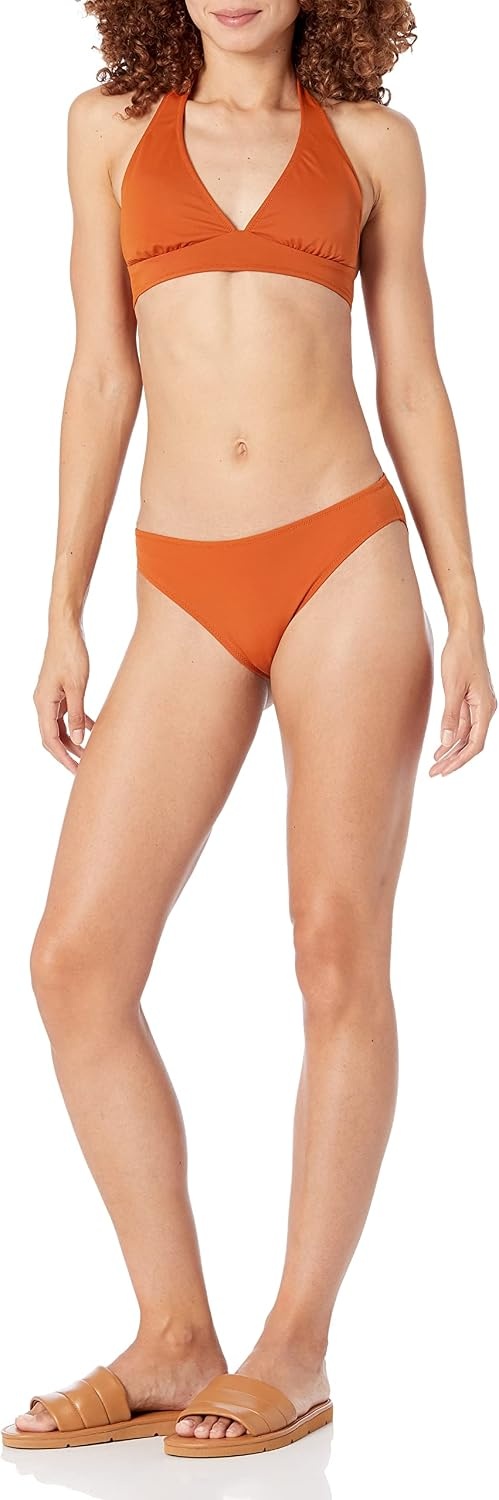 image:imageAmazon Essentials Womens Classic Full Coverage Bikini Swimsuit BottomTerracotta