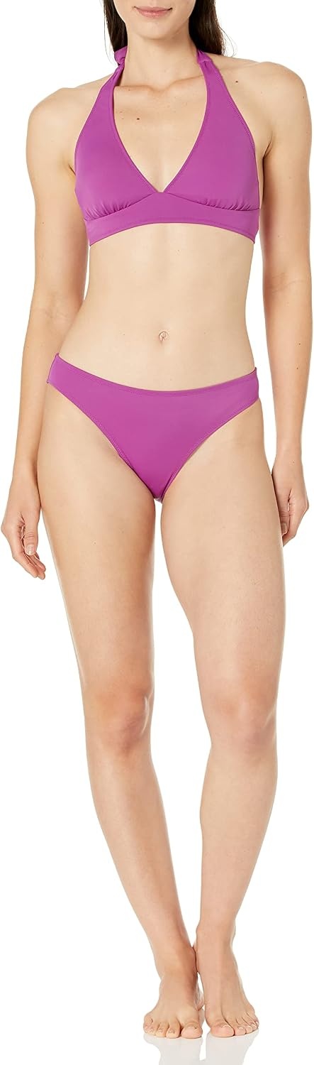 image:imageAmazon Essentials Womens Classic Full Coverage Bikini Swimsuit BottomViolet