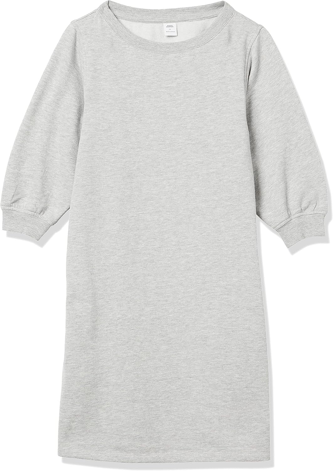 image:imageAmazon Essentials Womens Fleece Blouson Sleeve Boatneck Sweatshirt Dress Available in Plus SizeGrey Heather