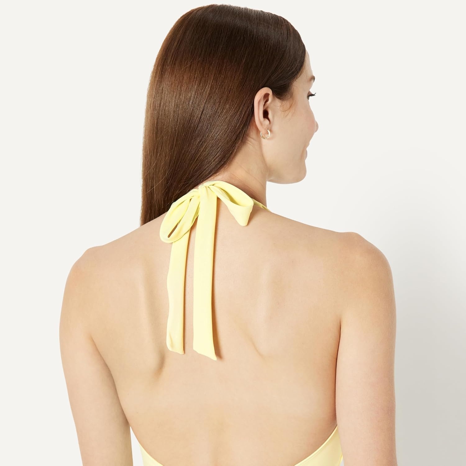 image:imageAmazon Essentials Womens Halter One Piece SwimsuitLight Yellow