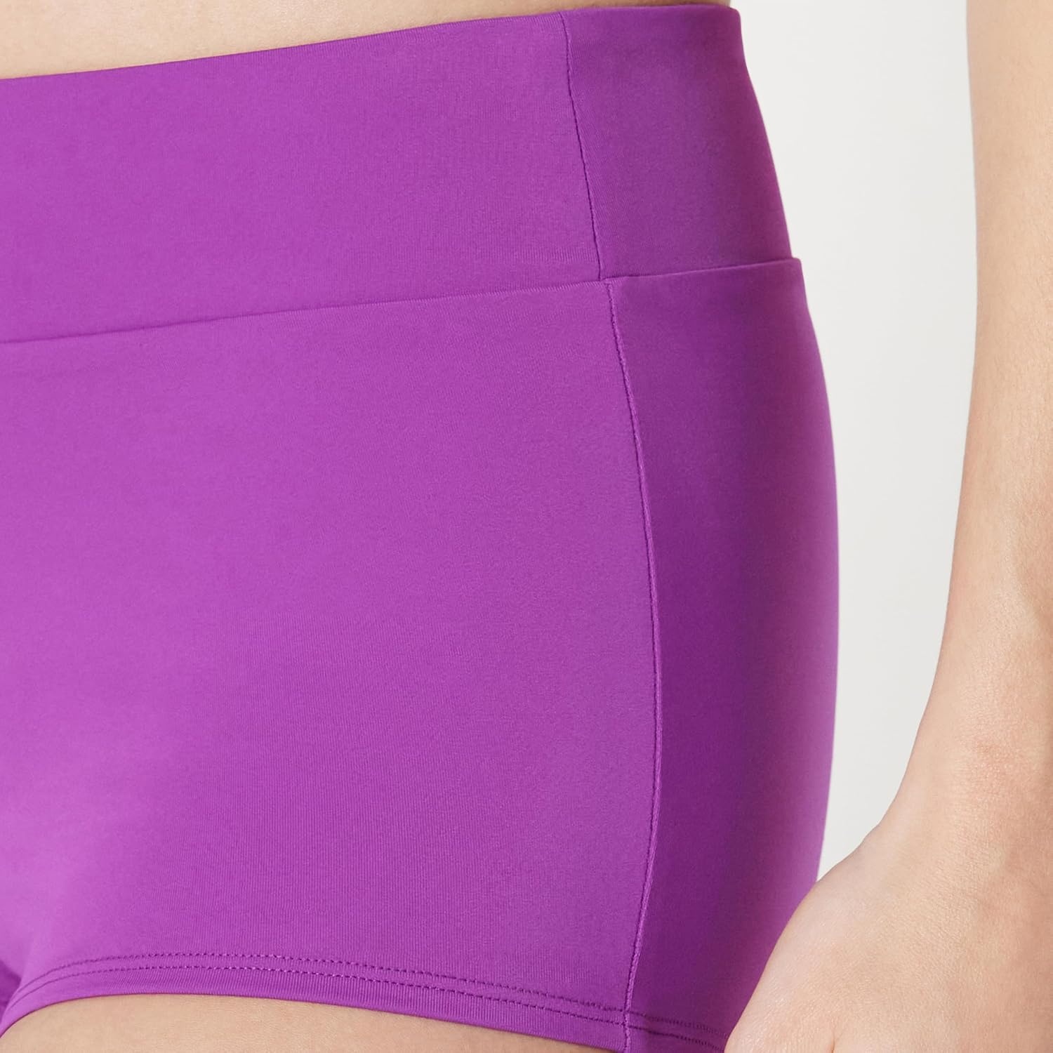 image:imageAmazon Essentials Womens High Rise Boy Short Swim Bikini BottomViolet