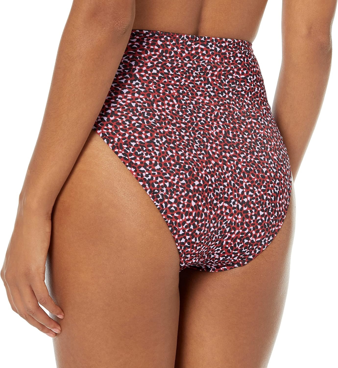 image:imageAmazon Essentials Womens High Waist High Leg Bikini BottomBrick Red Leopard