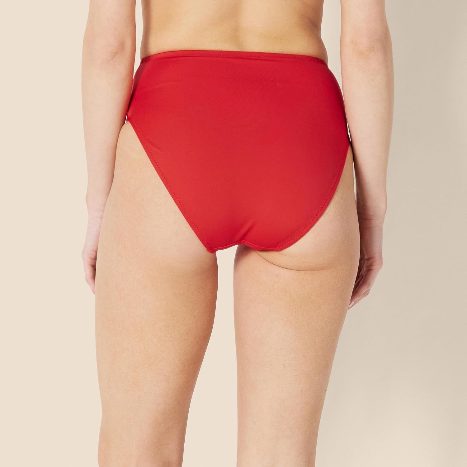 image:imageAmazon Essentials Womens High Waist High Leg Bikini BottomBright Poppy Red